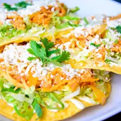 Mexican Ground Beef Tostadas.